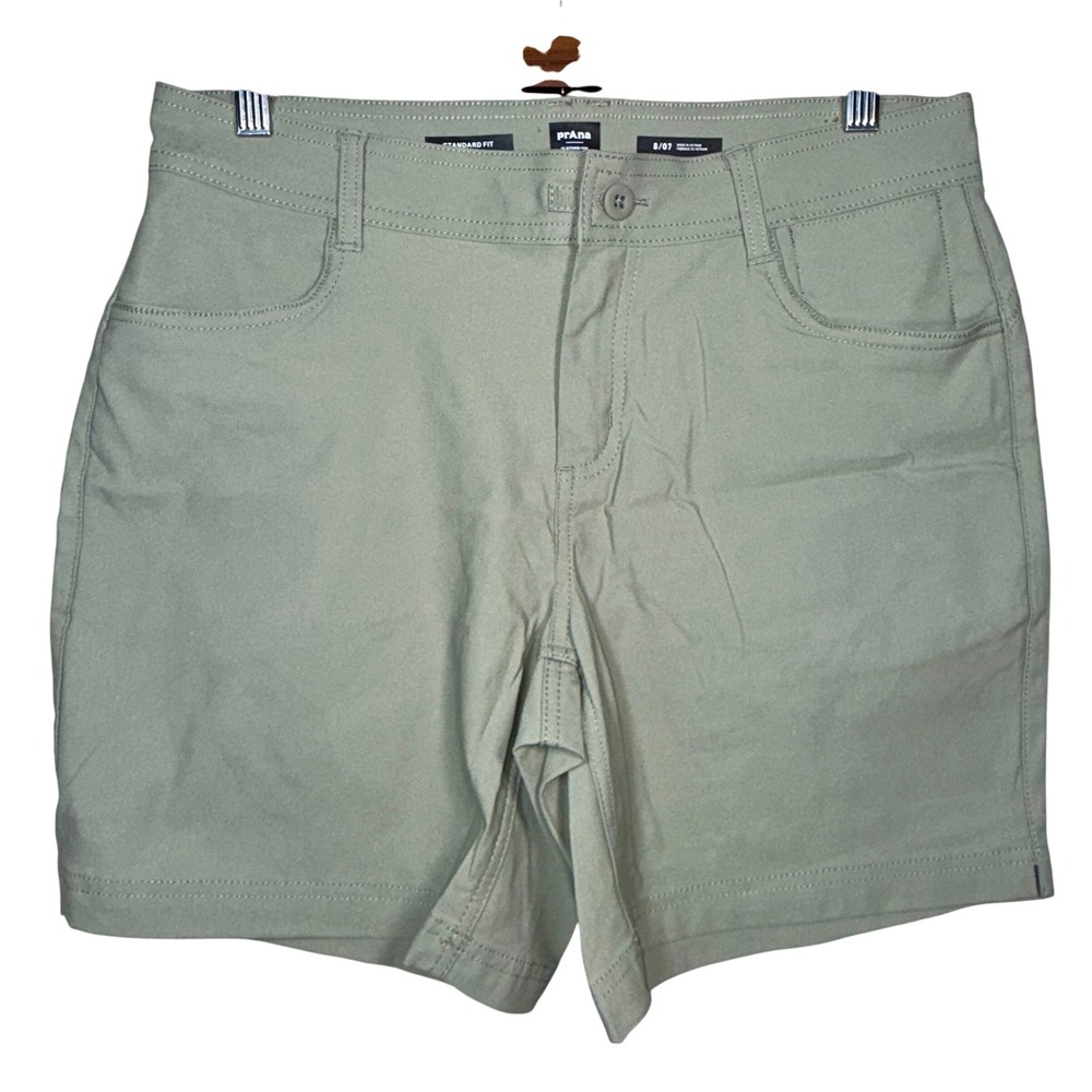 prAna Standard Fit Womens Outdoor Hiking Shorts Sage Green Size 8/07